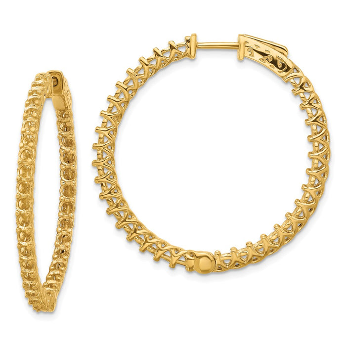 14k Round Hoop w/Safety Clasp Earring Mountings (XE2010)