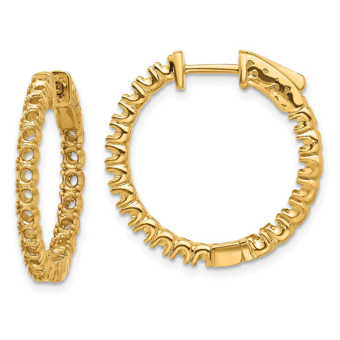 14k Round Hoop w/Safety Clasp Earring Mountings (XE2012)