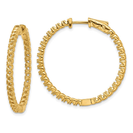 14k Round Hoop w/Safety Clasp Earring Mountings (XE2013)