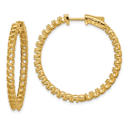 14k Round Hoop w/Safety Clasp Earring Mountings (XE2015)
