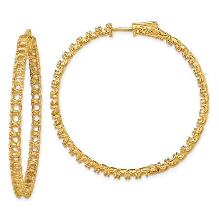14k Round Hoop w/Safety Clasp Earring Mountings (XE2018)