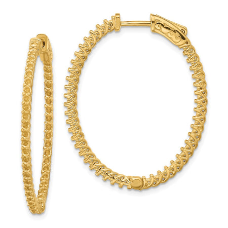 14k Oval Hoop w/Safety Clasp Earring Mountings (XE2020)