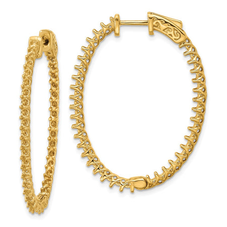 14k Oval Hoop w/Safety Clasp Earring Mountings (XE2022)