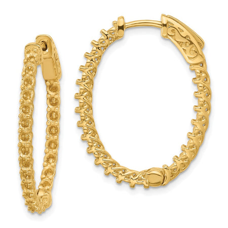 14k Oval Hoop w/Safety Clasp Earring Mountings (XE2023)