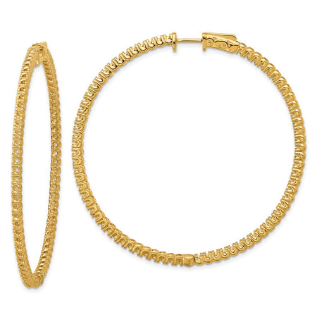 14k Round Hoop w/Safety Clasp Earring Mountings (XE2031)