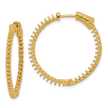 14K 1.56ct  78-1.7mm In/Out  Hoop w/ Safety Clasp Earring Mountings (XE3241)