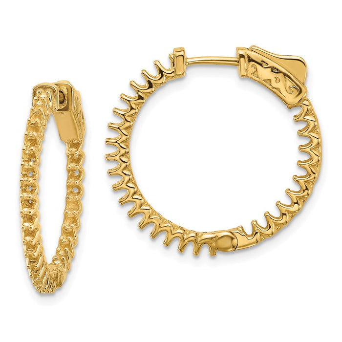 14K 1.12ct. 56-1.7mm In/Out  Hoop w/ Safety Clasp Earring Mountings (XE3242)