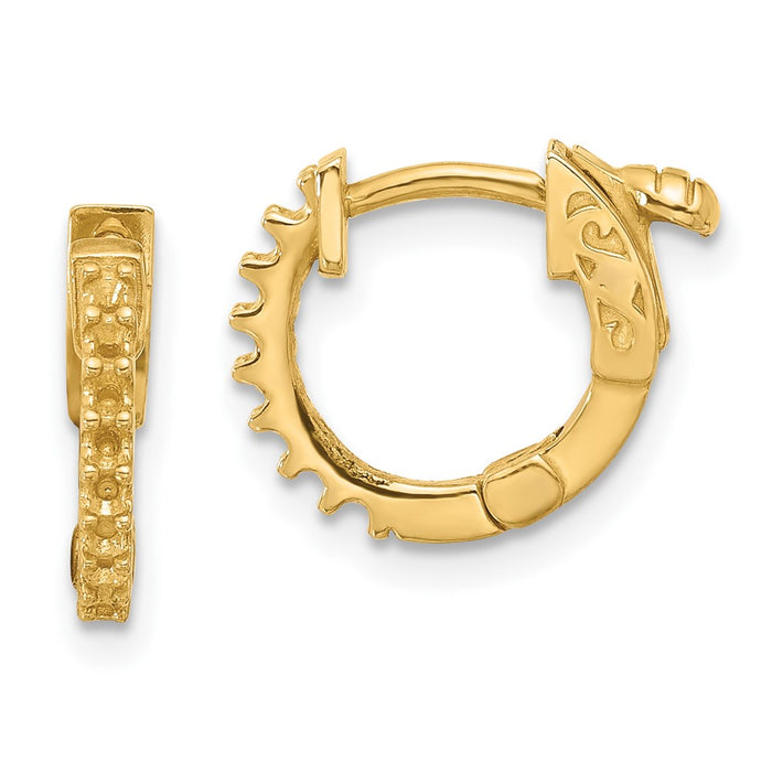 14K .24ct  16-1.5mm Round Hoop w/ Safety Clasp Earring Mountings (XE3250)