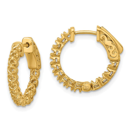 14K .62ct  28-1.75mm In/Out  Hoop w/ Safety Clasp Earring Mountings (XE3261)