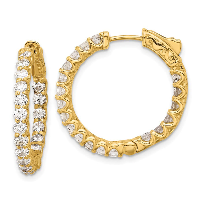 14K 2.42ct. 38-2.2mm In/Out  Hoop w/ Safety Clasp Mountings (XE3271)