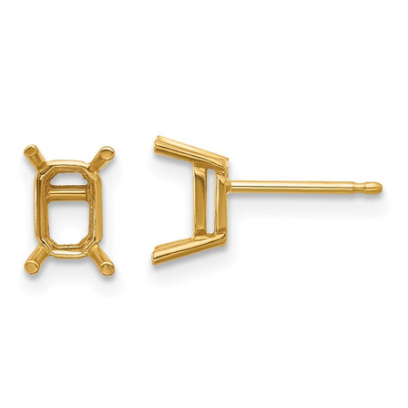 14k 6x4 Emerald Earring Mountings (XE65)