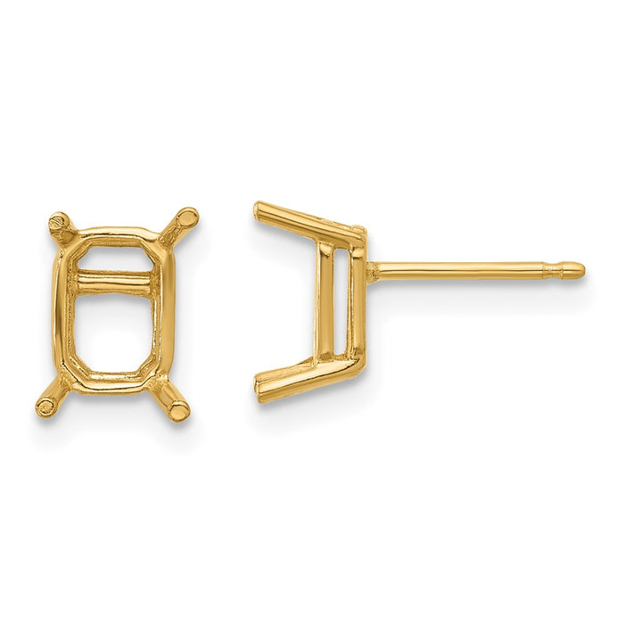 14k 7x5 Emerald Earring Mountings (XE66)