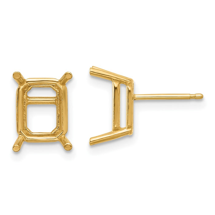 14k 9x7 Emerald Earring Mountings (XE68)