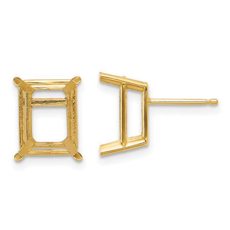 14k 10x8 Emerald Earring Mountings (XE69)