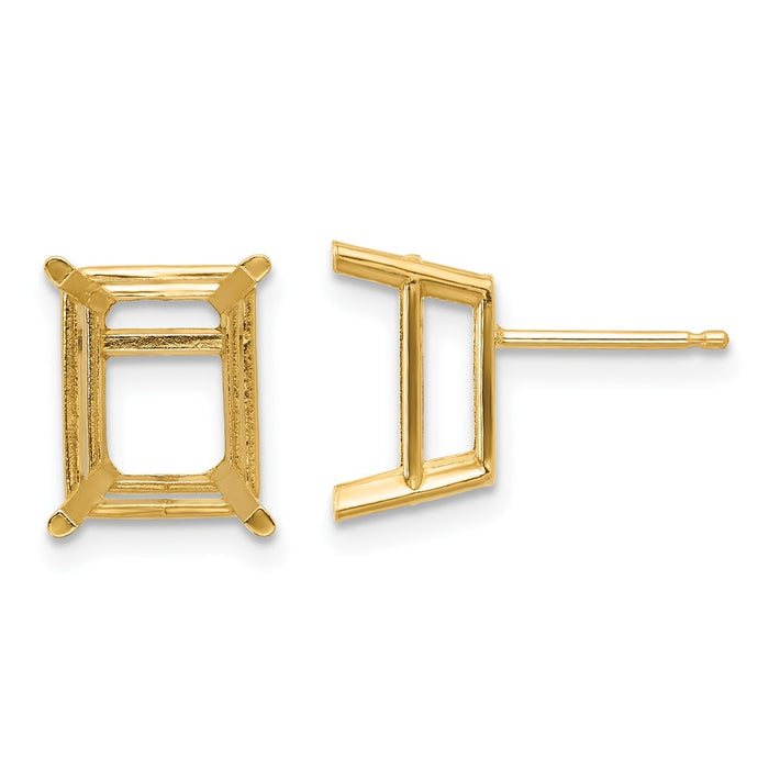 14k 10x8 Emerald Earring Mountings (XE69)