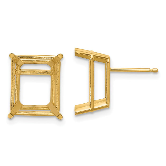 14k 12x10 Emerald Earring Mountings (XE70)