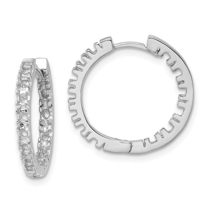 14k White Diamond Hinged Hoops Mountings (XE865W)