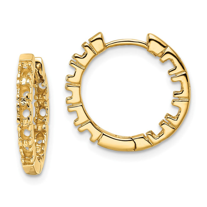 14k Diamond Hinged Hoops Mountings (XE865)