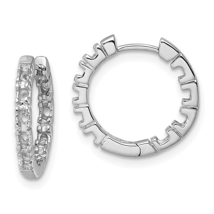 14k White Gold Diamond Hinged Hoop Mountings (XE866W)