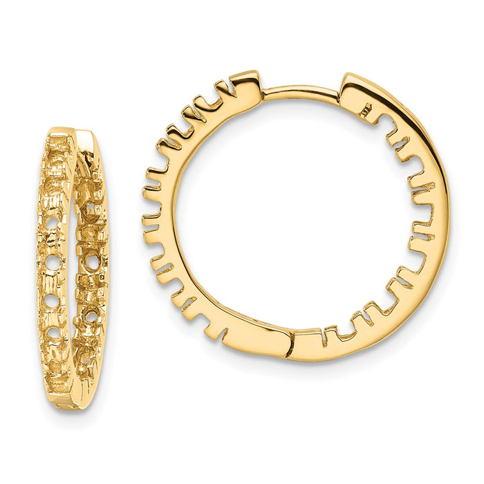 14k Diamond Hinged Hoops Mountings (XE866)