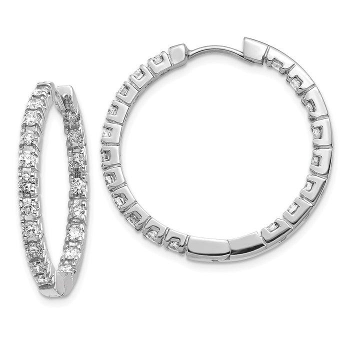 14k White Diamond Hinged Hoops Mountings (XE867W)