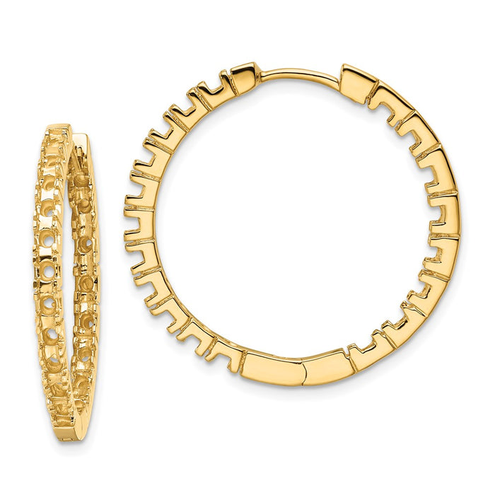 14k Diamond Hinged Hoops Mountings (XE867)