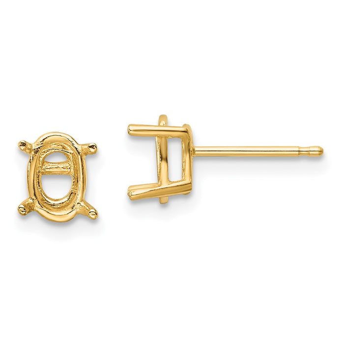 14k 7x5 Oval Earring Mountings (XE87)