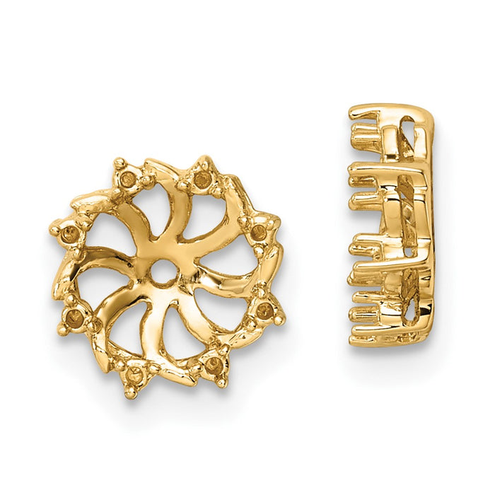 14k Diamond Earring Jackets Mountings (XJ31)