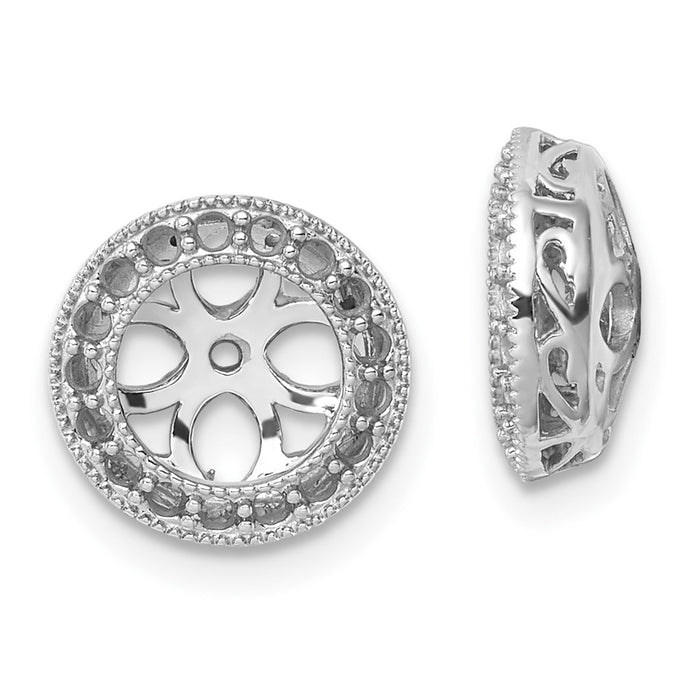 14k White Gold Diamond Earring Jacket Mountings (XJ35W)