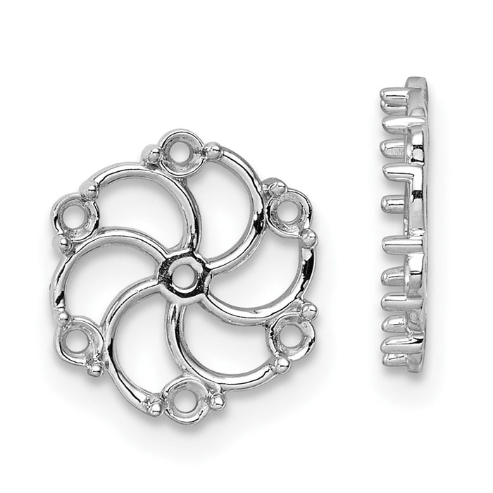 14k White Gold Diamond Earring Jacket Mountings (XJ5W)