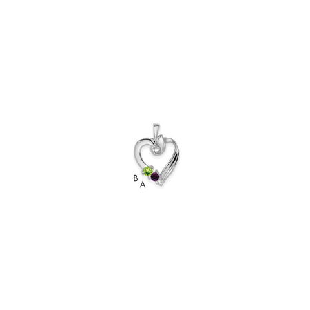 14k White Gold 2 Stone Family Pendant Mounting (XMPW52/2)
