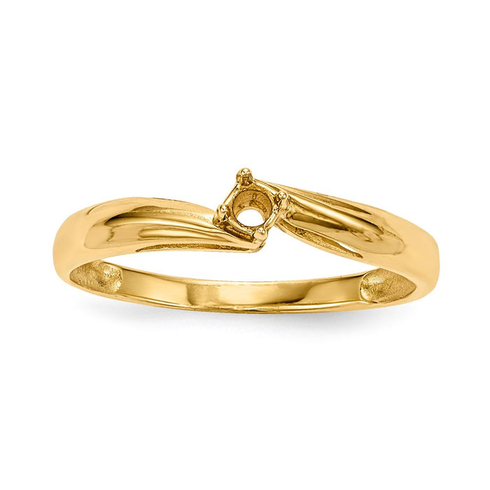 14k Polished 1-Stone Mothers Ring Mounting (XMR10/1-7)