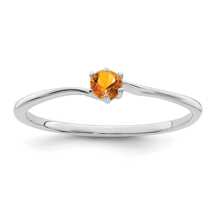 14k White Gold Polished 1-Stone Mothers Ring Mounting (XMR15/1W-7)