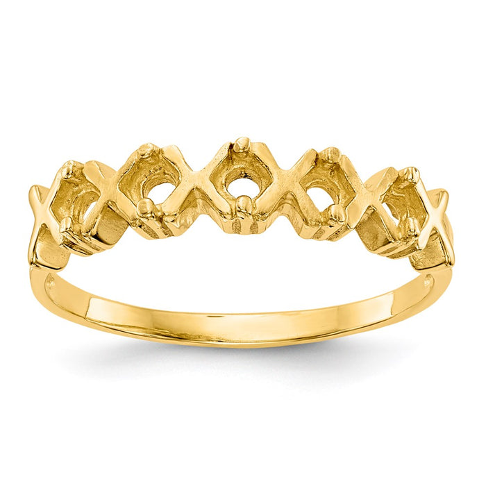 14k Polished 5-Stone Mothers Ring Mounting (XMR17/5)