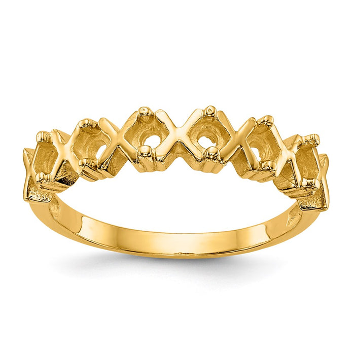 14k Polished 6-Stone Mothers Ring Mounting (XMR17/6)