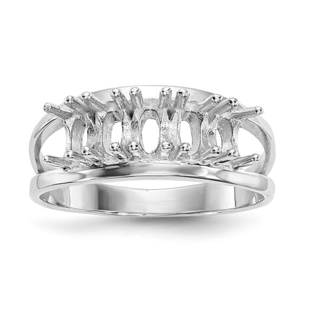 14k White Gold Polished 5-Stone Mothers Ring Mounting (XMR2/5W-7)