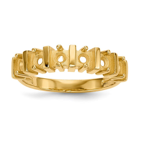 14k Polished 6-Stone Mothers Ring Mounting (XMR6/6-7)