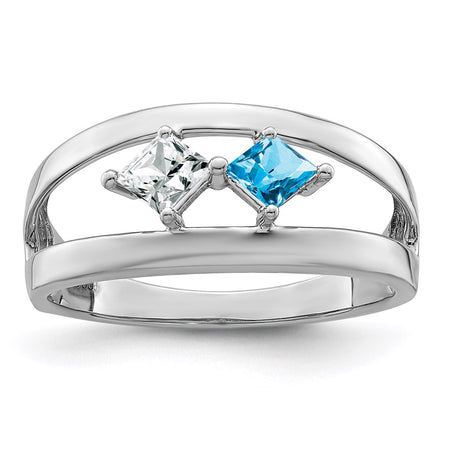 10k White Gold Family Jewelry Ring Mounting (10XMR63/2W-7)