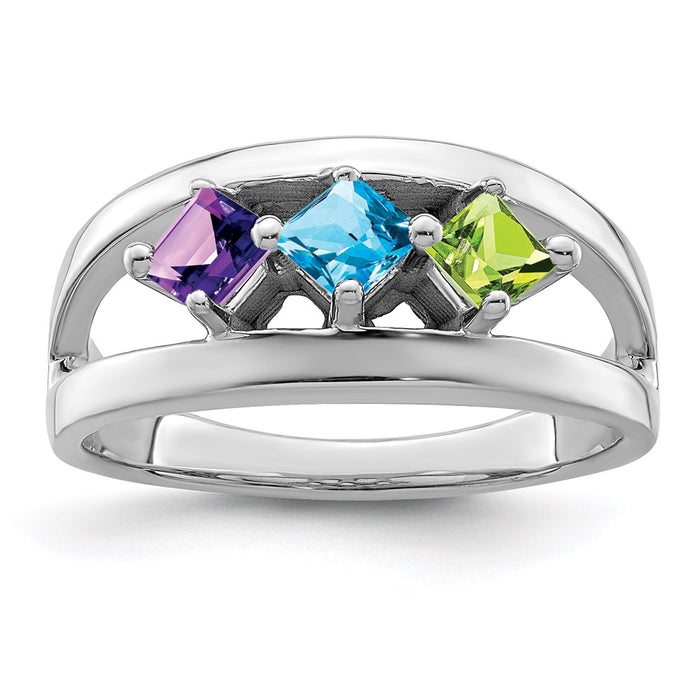 14k White Gold Family Jewelry Ring Mounting (XMR63/3W-7)