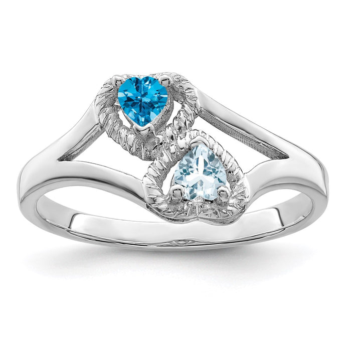 14k White Gold Family Jewelry Ring Mounting (XMR64/2W-7)