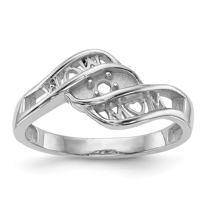 14k White Gold Family Jewelry Ring Mounting (XMR66/1W-7)
