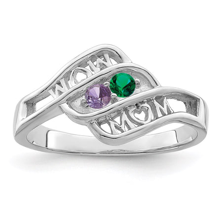 14k White Gold Family Jewelry Ring Mounting (XMR66/2W-7)