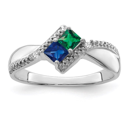 14k White Gold Family Jewelry Ring Mounting (XMR67/2W-7)