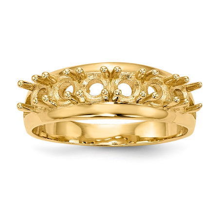 14k Polished 6-Stone Mothers Ring Mounting (XMR7/6-7)