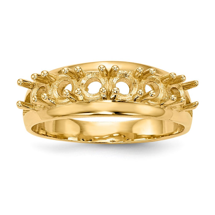 14k Polished 6-Stone Mothers Ring Mounting (XMR7/6-7)