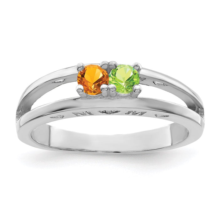 14k White Gold Family Jewelry Ring Mounting (XMR71/2W-7)