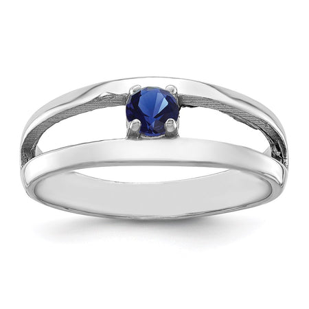 14k White Gold Polished 1-Stone Mothers Ring Mounting (XMR7/1W-7)