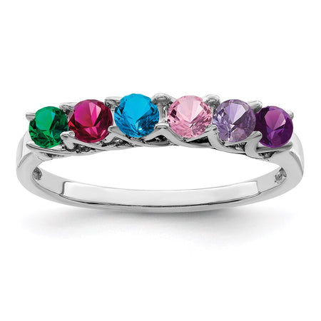 14k White Gold Family Jewelry Ring Mounting (XMR83/6W-7)