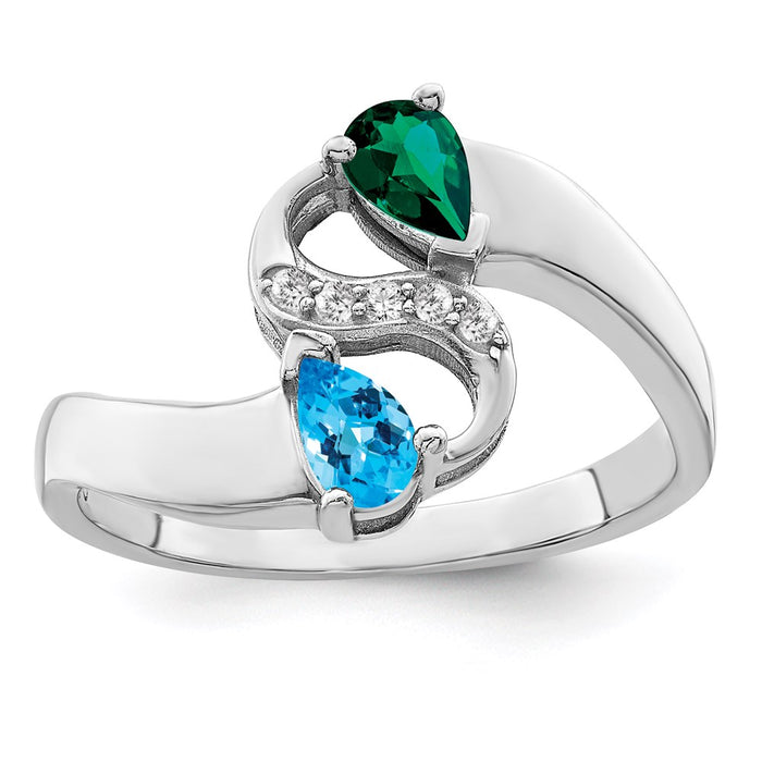 14k White Gold Family Jewelry Ring Mounting (XMR89/2W-7)