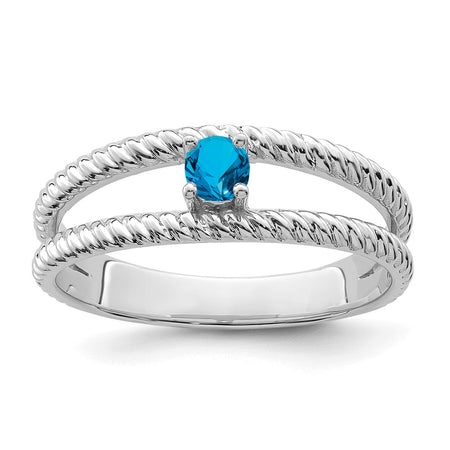 14k White Gold Polished 1-Stone Mothers Ring Mounting (XMR8/1W-7)